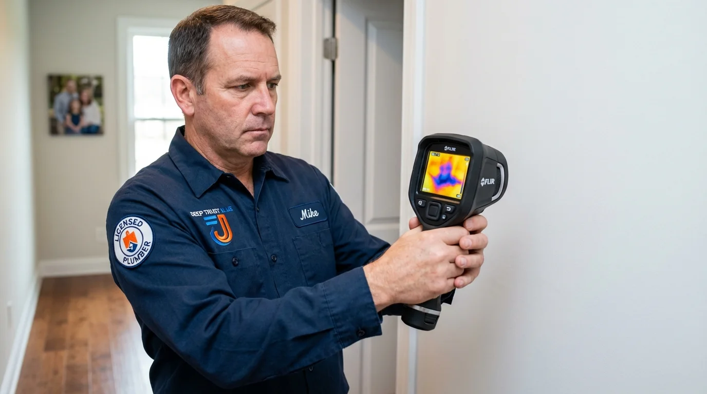 Thermal imaging leak detection by Johns Plumbing LLC in Muse